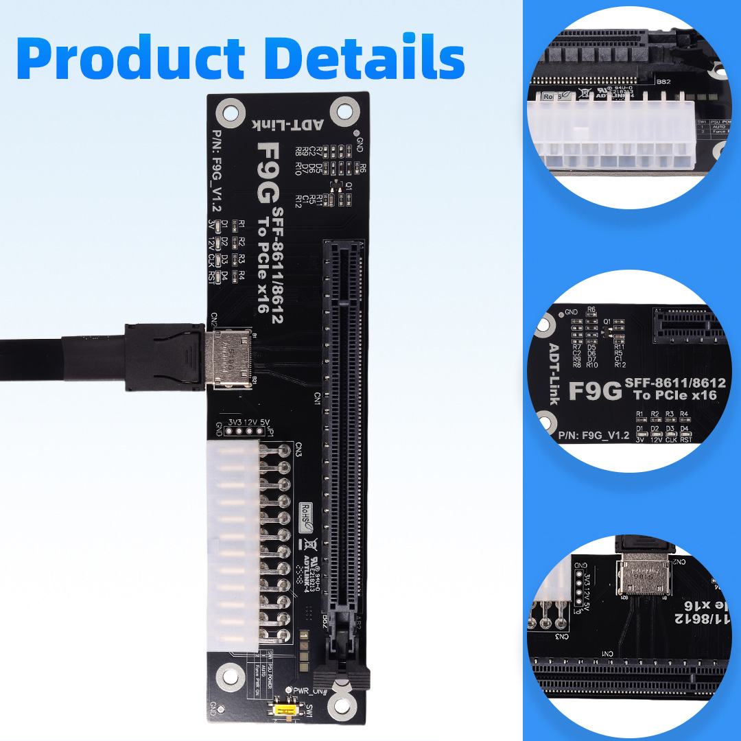 OCuLink SFF-8611 /8612 to PCIe - Oculink Egpu Dock Graphics Card ulasan dan harga